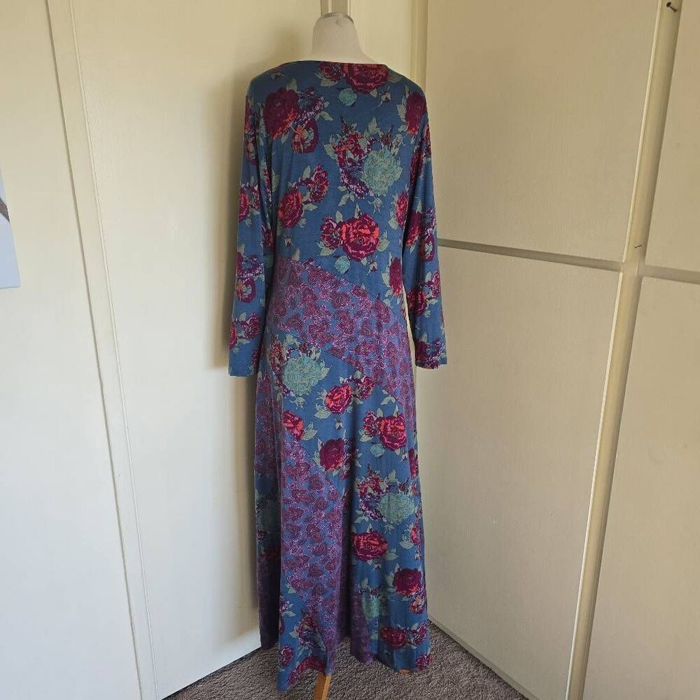 Soft Surroundings A-Line Purple/Blue Maxi Dress, Long Sleeve, EUC, M - Picture 9 of 12